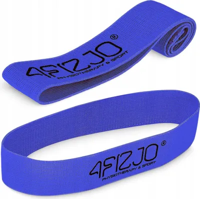 Produktbild von 4FIZJO Material Fitnessband, 34x5x0,2 cm, Widerstand 10-15 kg, Blau