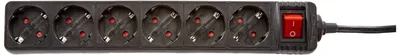 Produktbild von Kopp 120915006, 1,4 m, Drinnen, Typ F, Schwarz, Rot, 6 AC-Ausgänge, 16 A