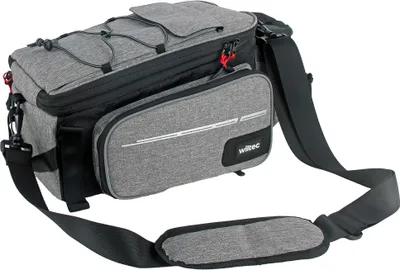 Produktbild von Wiltec Gepäckträgertasche grau, Fahrradtasche Gepäckträger bis 20 l Stauraum, wasserresistente Fahrrad Tasche, Gepäcktasche leichte Handhabung