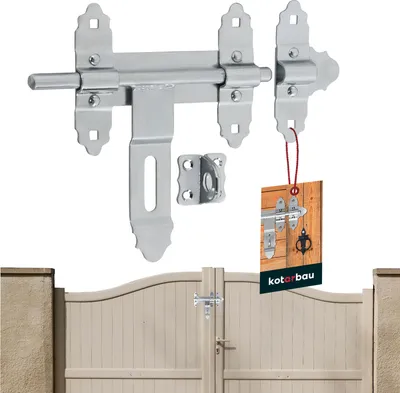 Produktbild von KOTARBAU® Türriegel 200 mm Bolzenriegel Riegelschloss aus Verzinkt Stahl Torriegel Riegel Verriegelung Türriegel Beidseitig Schieberiegel Türriegel Abschließbar Tür Sicherheitsriegel Schubriegel