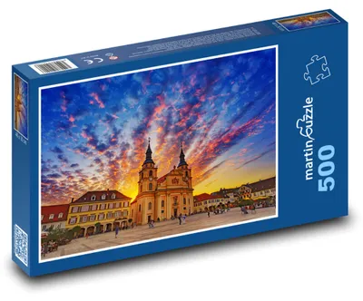 Obrázok produktu pre Puzzle 500 Západ slnka nad kostolom - martinpuzzle