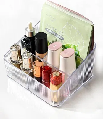 Produktbild von Make-up-Organizer mit 5 Fächern, Schönheits-Organizer für Lippenstift, Make-up-Bürste, Eyeliner, Nagellack, Acryl-Opbergschrank für Schönheitspflege, Schminktisch-Organizer