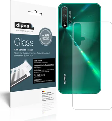 Produktbild von 1x Schutzfolie für Huawei nova 5 Pro Rückseite matt - Anti-Shock 9H Folie dipos Glass Kunststoffglas