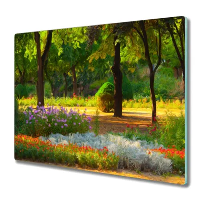 Obrázek produktu pro Coloray Kryt sporáku 60x52cm Prkénko na krájení Vybavení kuchyně Kryt varné desky Skleněná deska - Lesní květiny