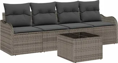 Immagine prodotto di Set Divano da Giardino Grigio polyrattan