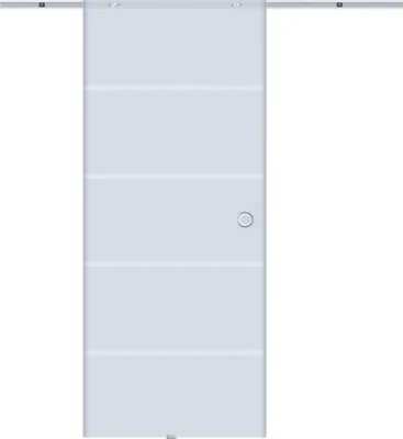 Produktbild von Teilsatiniert Glastür Schiebetür Zimmertür 900 x 2050 mm Glasschiebetür