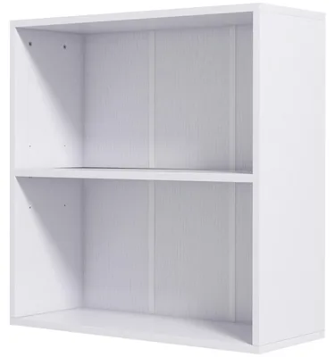 Produktbild von Bš¹cherregal mit 2 F?chern und verstellbarem Einlegeboden, 60 x 24 x 63 cm, wei?