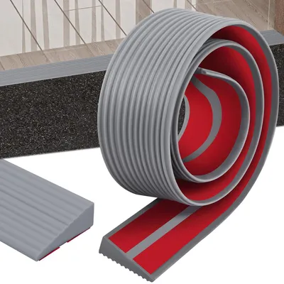 Immagine prodotto di Rampa per soglia - Rampa a gradino - 100 x 8 x 3 cm - Grigio - Autoadesiva