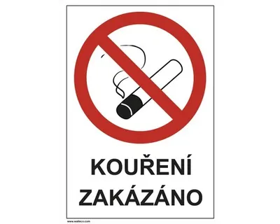 Obrázek produktu pro Samolepka "Kouření zakázáno" 210x148 mm