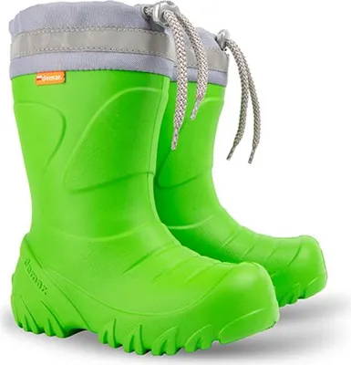 Produktbild von DEMAR Kinder Gummistiefel Winterstiefel Regenstiefel Kinderstiefel Gefüttert Grün 22/23