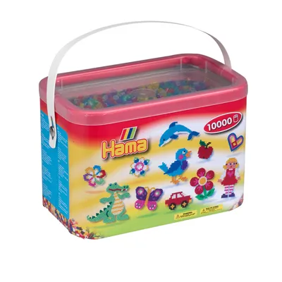 Productafbeelding van Hama strijkparels, emmer glittermix (054), 10.000 stuks.