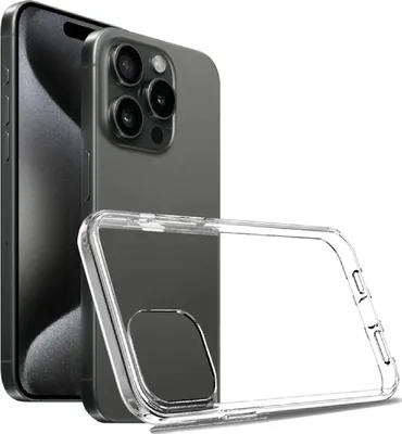Obrázek produktu pro Pouzdro na mobilní telefon pro iPhone 15 Pro Max nárazuvzdorné průhledné ochranné pouzdro na míru ze silikonu/TPU