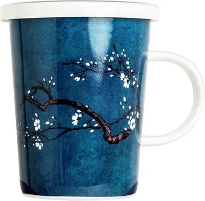 Produktbild von Royal Tea | Becher Für Tee Mit Filter - Blau - 300 Ml - Porzellan - Magnolia Becher