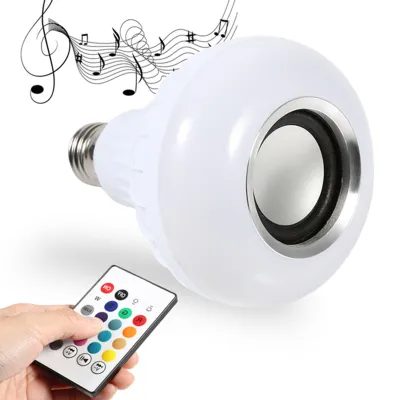 Image de E27 12W LED RGB Bluetooth Ampoule Haut-parleur Musique sans fil Jouer Lampe Lumière Avec Télécommande
