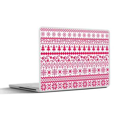 Produktbild von MuchoWow® Laptop Aufkleber Sticker Cover Weihnachten - Muster - Baum 40x30 cm - Laptop Dekoration - Selbstklebend