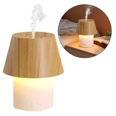 Produktbild von Ätherischer Öl Diffusor 160ml,USB Aroma Luftbefeuchter mit Nachtlicht,leiser Duftdiffusor,Pilzform Tischlampe für Zuhause,Büro und Schlafen
