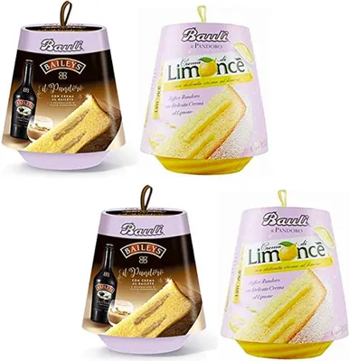 Produktbild von Testpaket Bauli Pandoro Limoncè mit Zitronencreme & Baileys mit Sahne Baileys 4 x 750g