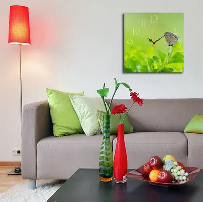 Obrázek produktu pro Opviq, Msk- HMA3182, Barevné, Nástěnné hodiny, 40 x 40 cm, 100% MDF (tloušťka: 5 mm)
