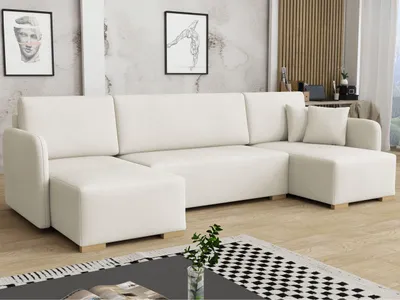 Obrázok produktu pre Sedačka do U na každodenné spanie LUIKA - špinavá biela
