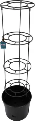 Obrázok produktu pre KOTARBAU® Veža na paradajky 140 cm Kvetináč na paradajky Pomôcka na popínanie pre paradajky Uhorky Zelenina Nastaviteľná mriežka Veže na rastliny ⌀ 4023 cm Kvetináč Kvetináč Čierny plast