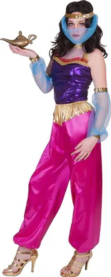 Produktbild von Orientalisches Tänzerin-Kostüm für Damen Faschingskostüm pink-violett - M/L