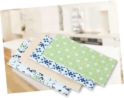 Obrázek produktu pro Sada 4 kusů samolepicích PVC nálepek do koupelny, 50,2 × 12 cm