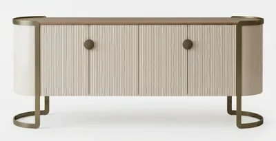 Image de Buffet beige Commode luxueuse en bois Buffets Meubles de salon