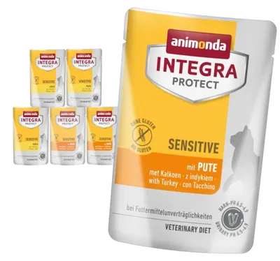 Produktbild von Animonda Integra Protect Sensitive 6x85g Nassfutter für Katzen mit Futtermittelunverträglichkeit, 2 Geschmacksrichtungen
