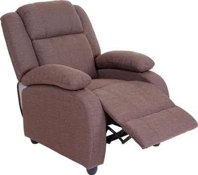 Produktbild von Fernsehsessel Lincoln, Relaxsessel Liege Sessel, Stoff/Textil mahagony