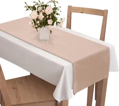 Zdjęcie produktu dla Voppi Bieżnik obrus minimalistyczny z weluru 40x130 cm beż beżowy