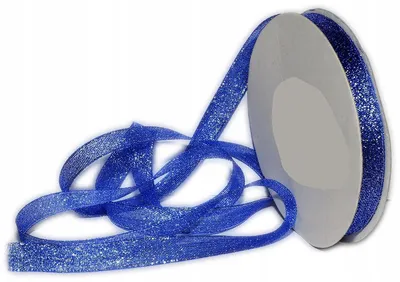 Produktbild von Aliga DW12-51 Glitzerband Blau 32m Satin