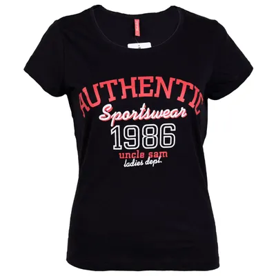 Produktbild von Uncle Sam Damen Shirt T-Shirt Kurzarm Schwarz S