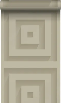 Produktbild von Origin Wallcoverings Tapete 3D-Quadrate Hellbeige 50 x 900 cm