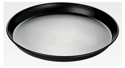 Produktbild von Pizzablech Blaublech 28 cm Durchmesser 2,5 cm gebördelter Rand - rundes Ofenblech zum Pizzabacken