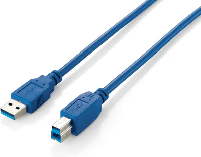 Produktbild von Equip USB Kabel 3.0 A-B St/St 1.00m blau Polybeutel