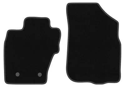 Image de Tapis avant en moquette aiguilletée pour Dacia Duster I 4WD 2010-2018 (SUV) – 2 pièces, noirs, sur mesure – Wielganizator BASIC
