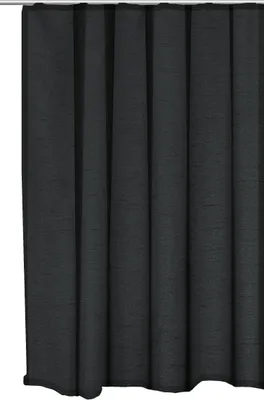 Produktbild von Vorhang schwarz Kräuselband 140x145 cm Seidenglanz halbtransparent Dekoschal Gardine