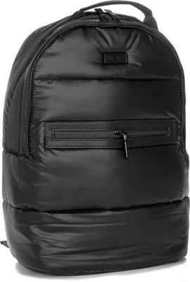 Produktbild von Rucksack Schwarz 42x30x18 cm mit Reißverschlussfächern und verstellbaren Schultergurten