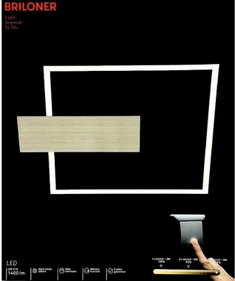 Produktbild von Briloner NICO LED Deckenleuchte dimmbar 37,5CM 3000k 12W Goldfarben Warmweiss
