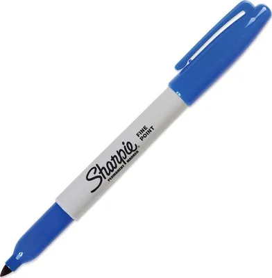 Obrázek produktu pro Sharpie Fein Permanent Marker Rundspitze Blau 12er Faltschachtel