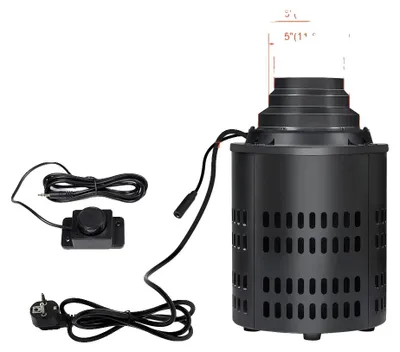 Obrázok produktu pre Ventilátor s uhlíkovým filtrom, odstraňovač zápachov, nastaviteľný prietok vzduchu, 15 cm ventilátor