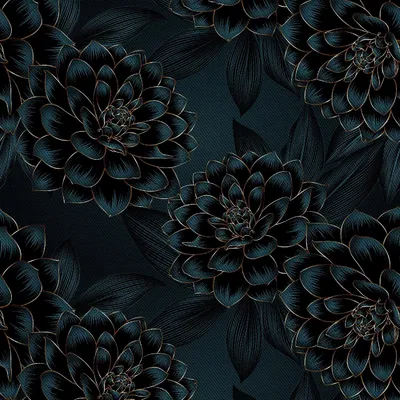 Produktbild von OUTDOOR DEKOSTOFFE OXFORD - Motiv dunkle Blumen