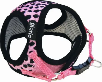 Obrázok produktu pre Postroj pre psa gloria leopard 33-44 cm ružový veľkosť l