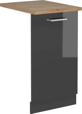 Produktbild von Geschirrspülblende Vicco R-Line Anthrazit Hochglanz 45 cm , AP Eiche, Model 55011