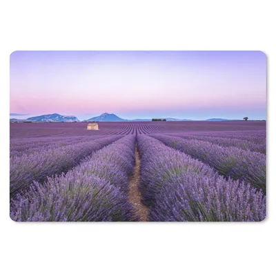 Produktbild von MuchoWow® Mauspad Mousepad Lavendelfeld bei Sonnenuntergang in Südfrankreich 27x18 cm - Mousepads - Maus Mat - Pad - Mausunterlage - Büroartikel - Desk Matten