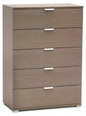 Immagine prodotto di Mobiletto 5 Cassetti Rovere Grigio 75x38x103 h cm in Truciolare bilaminato Rovere grigio