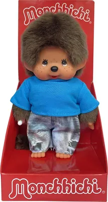 Obrázek produktu pro Monchhichi chlapec s džínami 20cm, Sekiguchi SEKIGUCHI