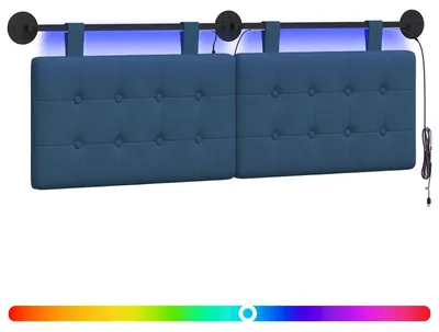 Produktbild von Hängendes Kopfteil Mit LED Licht Blau Stoff