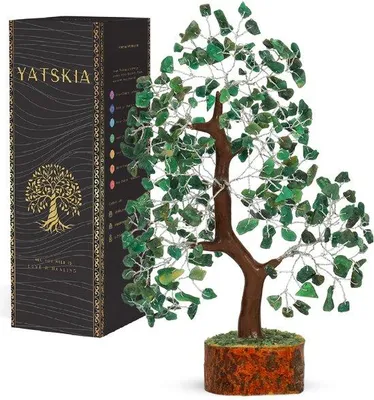 Produktbild von Grüner Aventurin-Kristallbaum, Edelsteinbaum, Chakra-Lebensbaum, Ausgleichsbaum, heilende Kristalldekoration, Feng Shui-Dekoration, positive