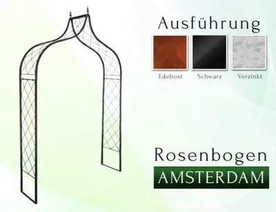 Produktbild von Rosenbogen AMSTERDAM Gesamtbreite 1,6 m Verzinkt Pergola Rozenboog Rose Arch